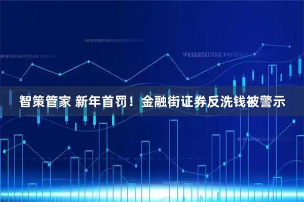 智策管家 新年首罚！金融街证券反洗钱被警示