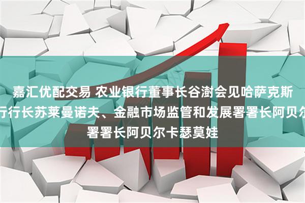 嘉汇优配交易 农业银行董事长谷澍会见哈萨克斯坦国家银行行长苏莱曼诺夫、金融市场监管和发展署署长阿贝尔卡瑟莫娃